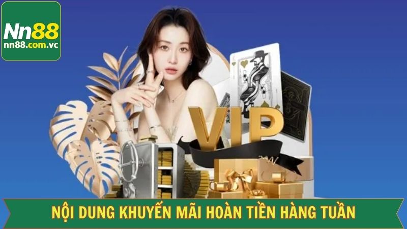 Thể lệ ưu đãi hoàn trả tiền hàng tuần trên NN88